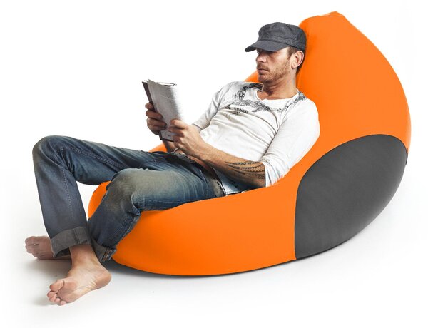 Pouf in microfibra elastica traspirante X-Five 120x140xh40 cm 5 posizioni Orange