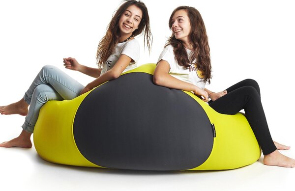 Pouf in microfibra elastica traspirante X-Five 120x140xh40 cm 5 posizioni Giallo