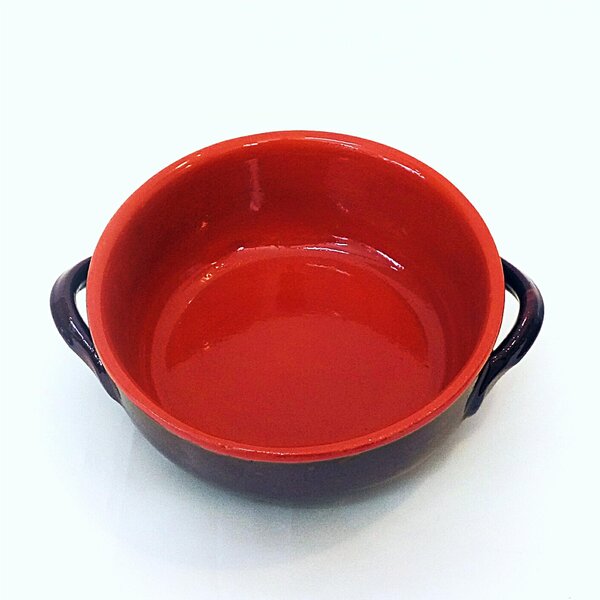 Ciotola in Terracotta con manici �17xh8 cm Colore Terra Cotta Adatti per cucinare su : Fiamma, Piastra elettrica , Forno , Microonde