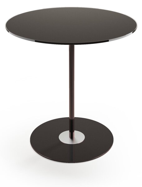 Tavolinetto, tavolo caff� piccolo Struttura in metallo Piano In vetro Dimensioni 46xh44 cm colore nero