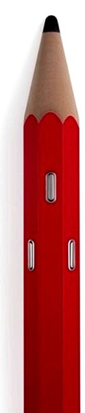 Appendiabiti da parete 4 ganci Matita 10x5xh104 cm in legno riciclato colore rosso
