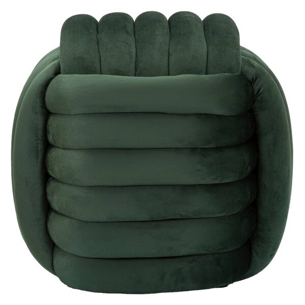 Poggiapiedi in velluto verde Softy - Mauro Ferretti