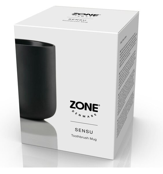 Portaspazzolino nero in gres Sensu – Zone