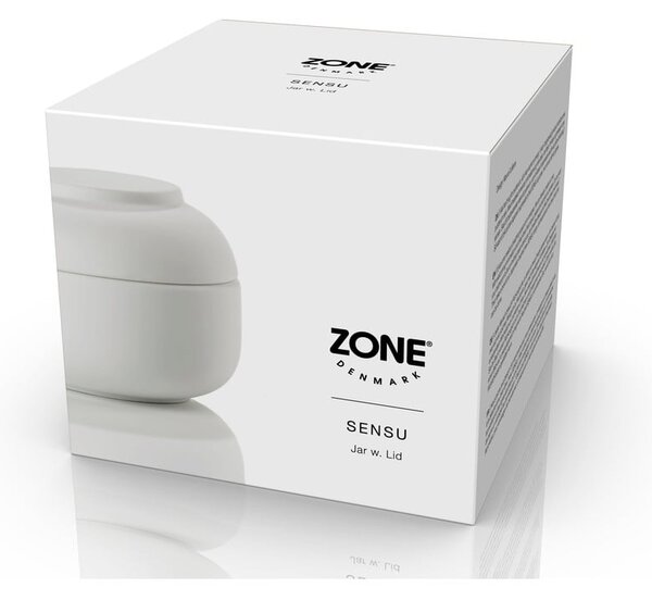 Organizer da bagno bianco in gres per dischetti di cotone Sensu – Zone