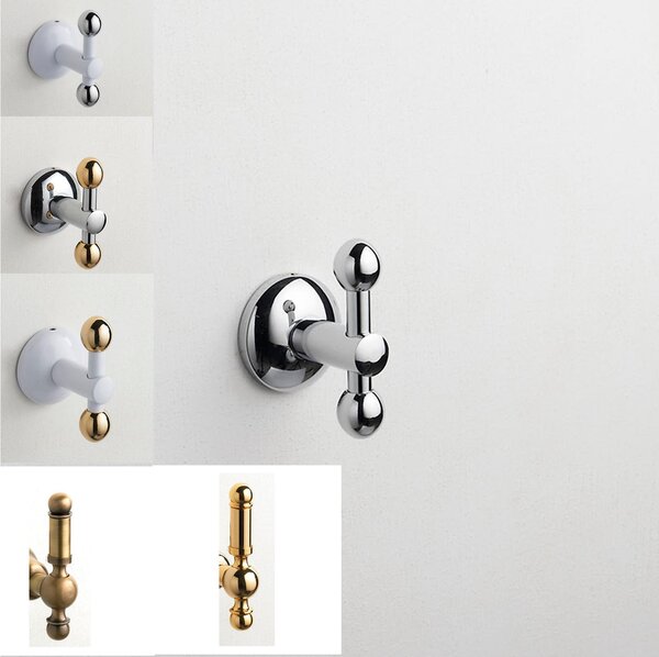 Appendino singolo 6x6xh8 cm anima in ottone diverse finiture fissaggio con viti e stop