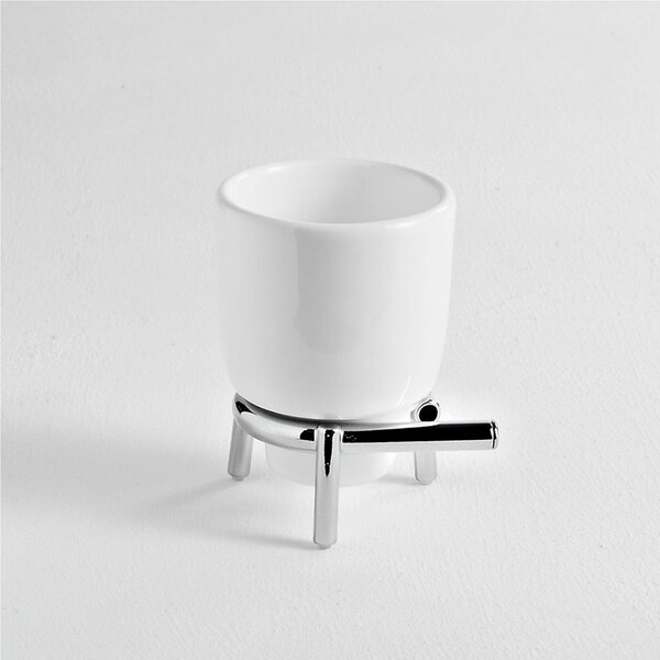 Porta bicchiere d'appoggio KIOS 10x8xh12 cm -bicchiere � 8,5 cm in ceramica Garanzia contro la corrosione