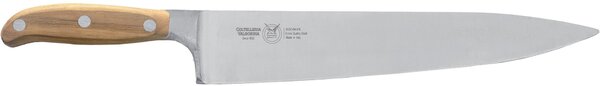 Coltello Trinciante da cuoco lama forgiata i strumento base in cucina per tagliare, n acciaio W.Nr.1.4116 cm 31 , Manico in essenza legno di Frassino