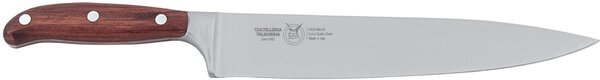 Coltello Trinciante lama forgiata i strumento base in cucina per tagliare, n acciaio W.Nr.1.4116 cm 24, manico legno di Frassino , Manico in essenza legno di Frassino