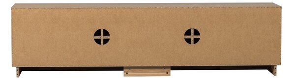 Mobile TV di colore naturale in rovere massiccio 200x52x45 cm Zuma – WOOOD