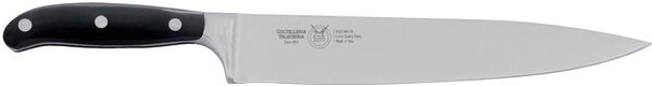Coltello Trinciante lama forgiata i strumento base in cucina per tagliare, n acciaio W.Nr.1.4116 cm 24, Forgiato manico nero , Manico in Resina Acetalica e rivetti inox