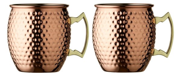 Tazze in set color rame in acciaio 400 ml 2 pz Moscow Mule – Lyngby Glas