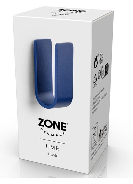 Gancio da parete blu in metallo Ume – Zone