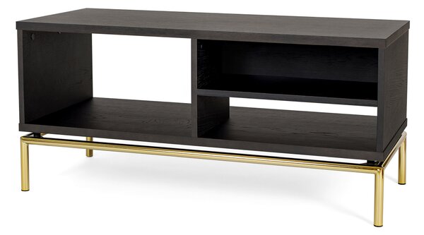 Baule da caff� Pimlico in legno ingegnerizzato e solido, metallo, dimensioni 100 x 44 x h45 cm, peso 19 Kg, finitura rovere, nero carbone