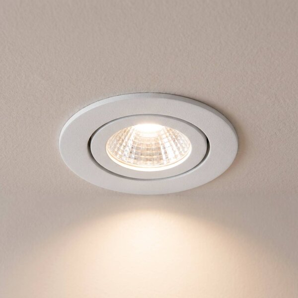 BRUMBERG spot dimming 38° rotondo bianco 3.000K Einbaustrahler, dimmerabile, Bianco / Opale, Corridoio, Alluminio