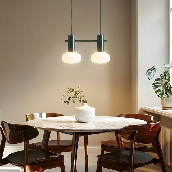 Lampada a sospensione in vetro Flo ALDEX, dimmerabile, Verde, Soggiorno / Sala da pranzo, Metallo, Design, Lampada a sospensione