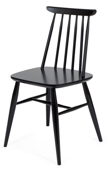 Sedia Aino Nera in legno massiccio, dimensioni 42,5 x 45 x h81 cm, peso 4,4 Kg, finitura nero