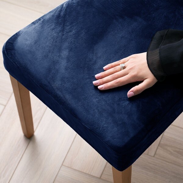 Coprisedia blu con rivestimento elastico per sedie 48 cm Sento – Restilo