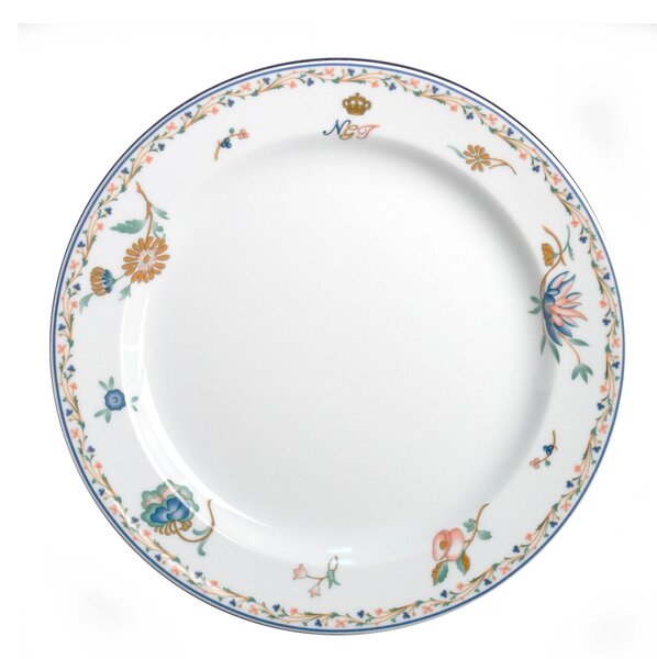 Piatto piano in Porcellana con Falda rinforzata rotondo REX FLOWER 25 cm 6 pezzi lavabile in lavastoviglie