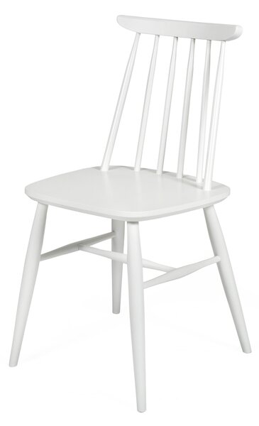 Sedia Aino Bianca in legno massiccio, dimensioni 42,5 x 45 x h81 cm, peso 4,4 Kg, finitura bianca