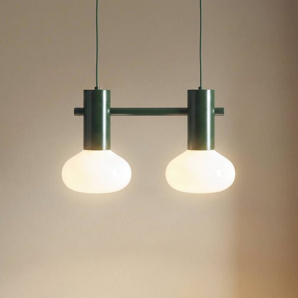 Lampada a sospensione in vetro Flo ALDEX, dimmerabile, Verde, Soggiorno / Sala da pranzo, Metallo, Design, Lampada a sospensione