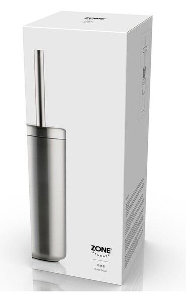 Scopino WC color argento opaco in acciaio inox Ume – Zone