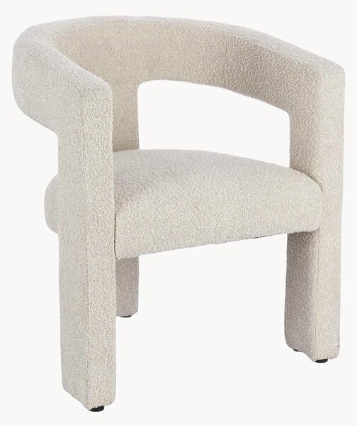 Sedia con braccioli in bouclé Arabella