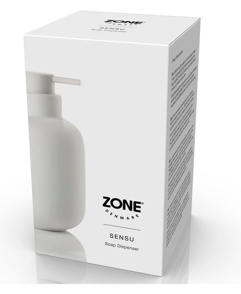 Dispenser per sapone bianco in gres 300 ml Sensu – Zone