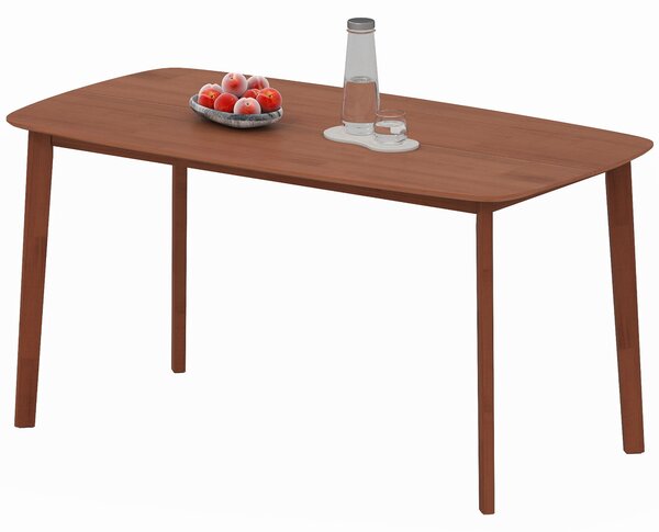 HOMCOM Tavolo da Pranzo, Stile Rustico, Superficie Laccata, Legno, 150 x 80 cm, Marrone | Aosom Italy