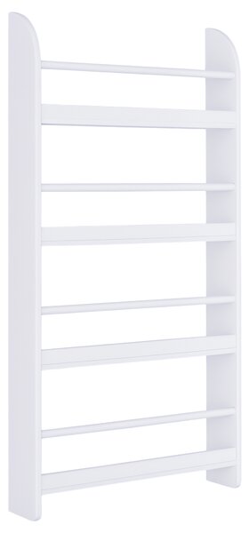 Homcom Libreria Scaffale da Parete 4 Mensole in Legno Bianco 59 x 12 x 113cm|Aosom