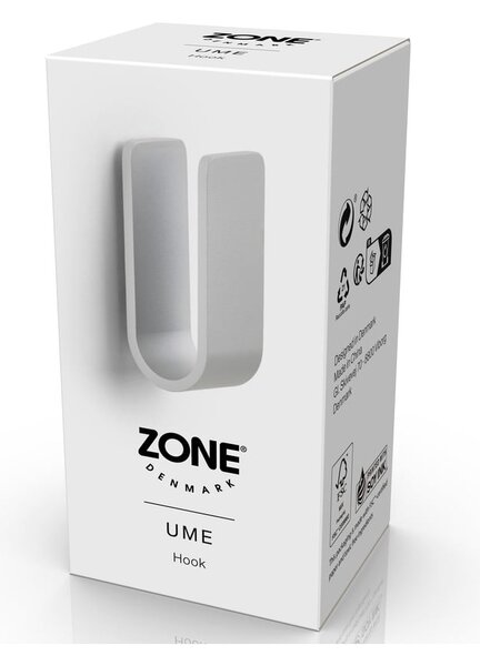 Gancio da parete grigio chiaro in metallo Ume – Zone