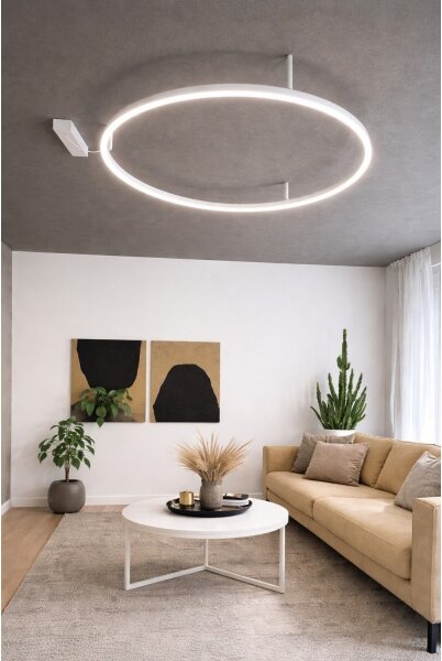 Ideal Lux - Plafoniera LED ORACLE S LED/53W/230V 2700K diametro 90 cm bianco
