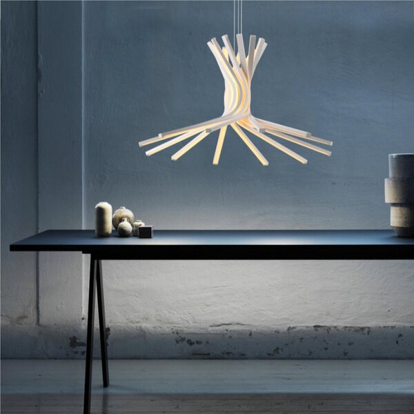 Lampada Da Soffitto a LED MISTRAL in Aluminio e policarbonato 70x70xh filo 120 -10cm - 156 W- 5550 Lumen Colore bianco