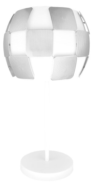Lampada da tavolo Abat Jour a LED BEACON T acciaio e Policarbonato 28x28xh50 cm 10 W- 900 Lumen , colore bianco