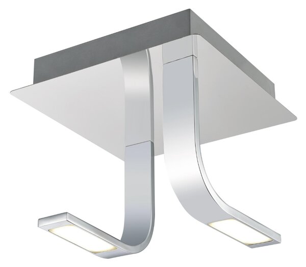 Applique da Muro A LED Doppia ADDAGIO in alluminio e policarbonato 15xh14 cm - 10 W- 900 Lumen cromo