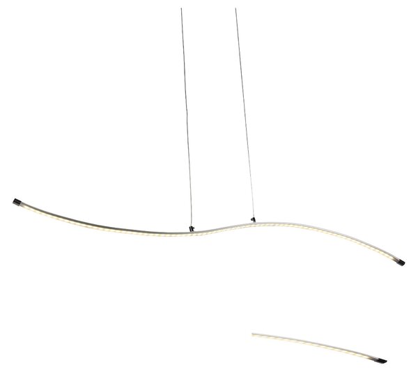 Lampada Da Soffito a LED SCORPIUS in acciaio e policarbonato 90x20xh120 cm 18 W- 1750 Lumen , colore satinato silver