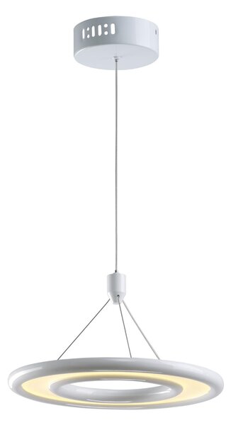 Lampada a sospensione a LED ENDURANCE in acciaio e policarbonato 30x30xh120 cm 18W- 750 Lumen Laccato Bianco