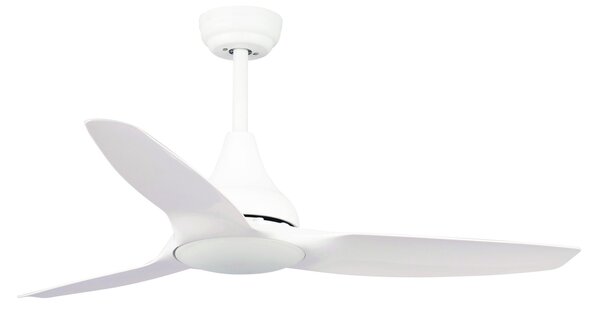 Ventilatore da soffitto acciaio e Pale in ABS design LEVECHE con telecomando 1220xh320-472 mm max con luce 15 W colore Bianco