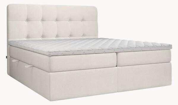 Letto boxspring fatto a mano con contenitore Space, H3