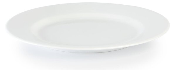 Piatti piani set pezzi, 6 posti tavola in porcellana bianco ottico RIMINI cm 26 lavabile in lavastoviglie Bianco Freddo