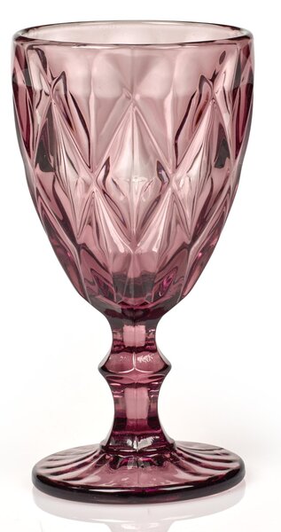 Bicchieri calice Loira 6 pezzi diametro 9xh17cm - 280 Ml in vetro spesso pressato adatto alla lavastoviglie colore Erika