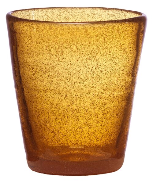 Bicchieri Acqua Tumbler Drink 6 pezzi Surf diametro 9xh10 cm - 300 cc in vetro soffiato adatto alla lavastoviglie colore Ambra