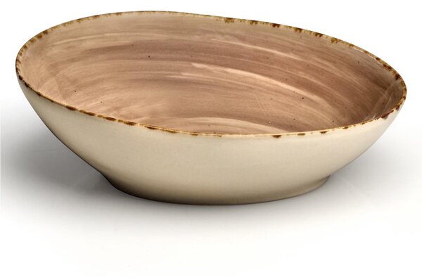 Insalatiera Fondina Multiuso in GRES Alta Cucina 22,5X20X6,5 cm Decoro Sotto smalto lavabile in lavastoviglie, adatto al microonde colore Grigio Cumino