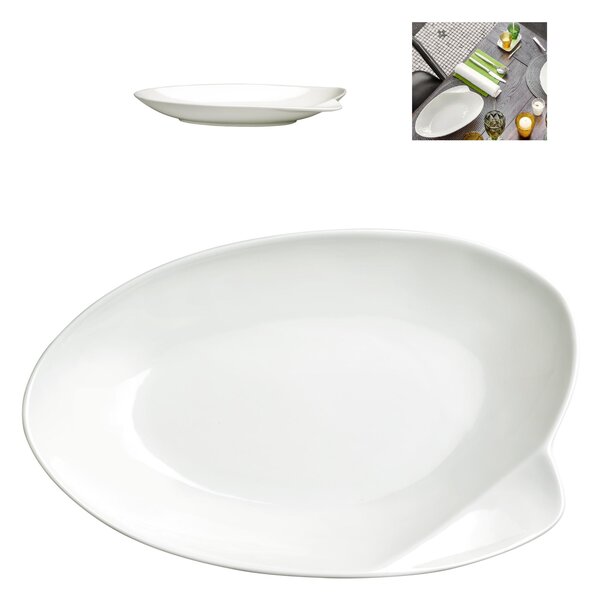 Fondo A servire in porcellana alluminica al 30 % MIAMI 30x26xh5,4 cm lavabile in lavastoviglie, ideale per la ristorazione anti sbeccatura