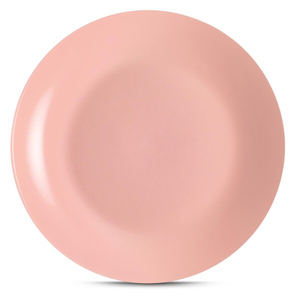 Piatti piani set pezzi 6 posti tavola in porcellana con decoro Sottosmalto Collezione Mitika lavabile in lavastoviglie Rosa Capri