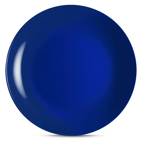 Piatti piani set pezzi 6 posti tavola in porcellana con decoro Sottosmalto Dimensioni diametro 27 cm Collezione Mitika lavabile in lavastoviglie colore Blu Portofino