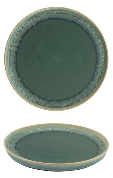 Piatti Frutta set 6 pezzi in Gres Porcellanato 22x22xh2,5 cm Collezione NORDIC lavabile in lavastoviglie decorato con smalti reattivi decoro Acqua