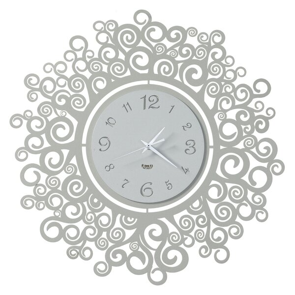 Orologio rotondo dal design originale Fonte della Vita Diametro 50cm colore Avorio e bianco marmo