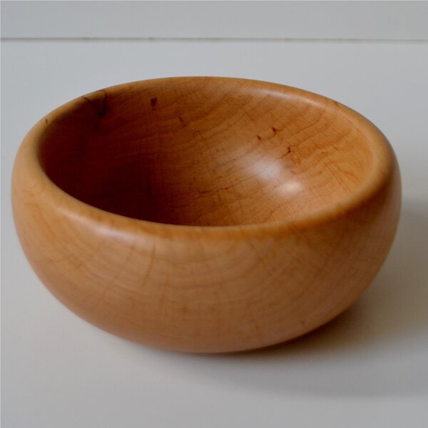 Coppetta macedonia, gelato insalatiera in legno tornito a mano � 14xh6 cm colore legno naturale