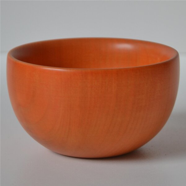 Ciotolina tornita a mano in legno massello � 10xh 06 cm per macedonia , gelato , pinzimonio , aperitivi Arancio