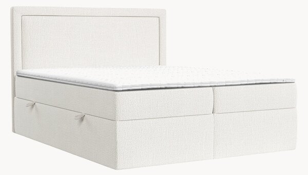 Letto boxspring in ciniglia fatto a mano con contenitore Rebecca, H3